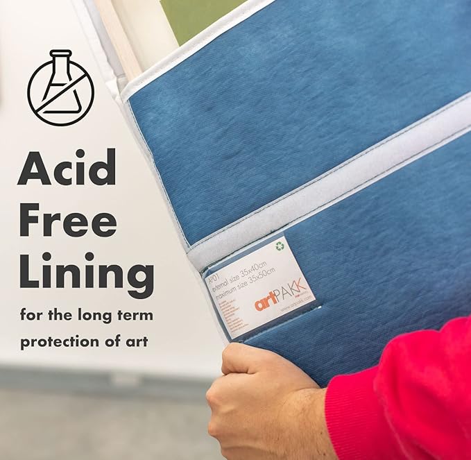 Art Bags (AP04-36 1/2" x 36 1/2") - Strong • Shock-Absorbent • Reusable • Non-Toxic • Waterproof • Acid-Free Lining - Long-Term Art Storage + Shipping + Protection Solution (Color May Vary)