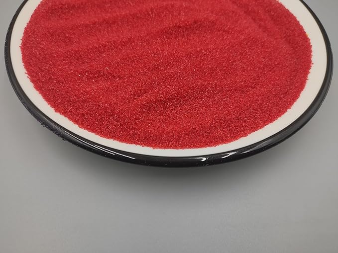 Edible 5 Ounce Fine Decorative Red Sanding Sugar Sprinkles for Baking, Sparkling Crystals for Cakes, Cookies, Cupcakes, Ice Cream Topping and Rimming Sugar