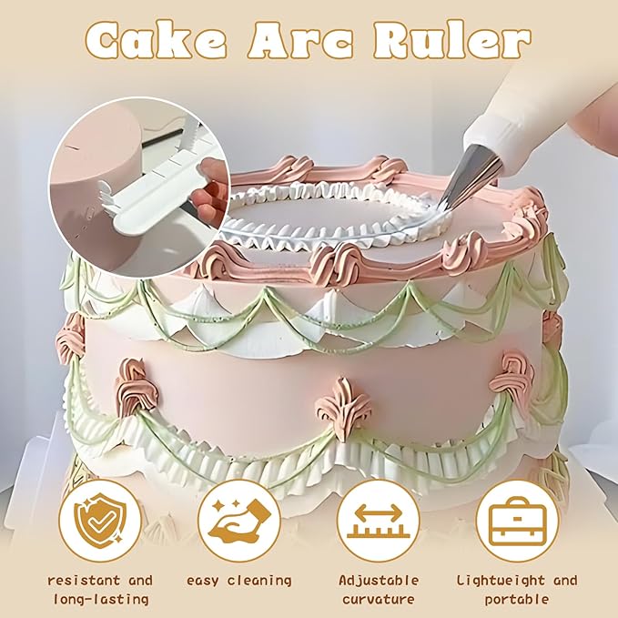 5 Pack Cake Arch Guide Tool, Cake Writing Tools, Convenient for Controlling the Size and Position of the Arc, Convenient for Beginners to Use