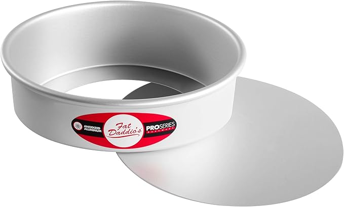 Fat Daddio's PCC-82 Anodized Aluminum Round Cheesecake Pan with Removable Bottom, 8 x 2 Inch