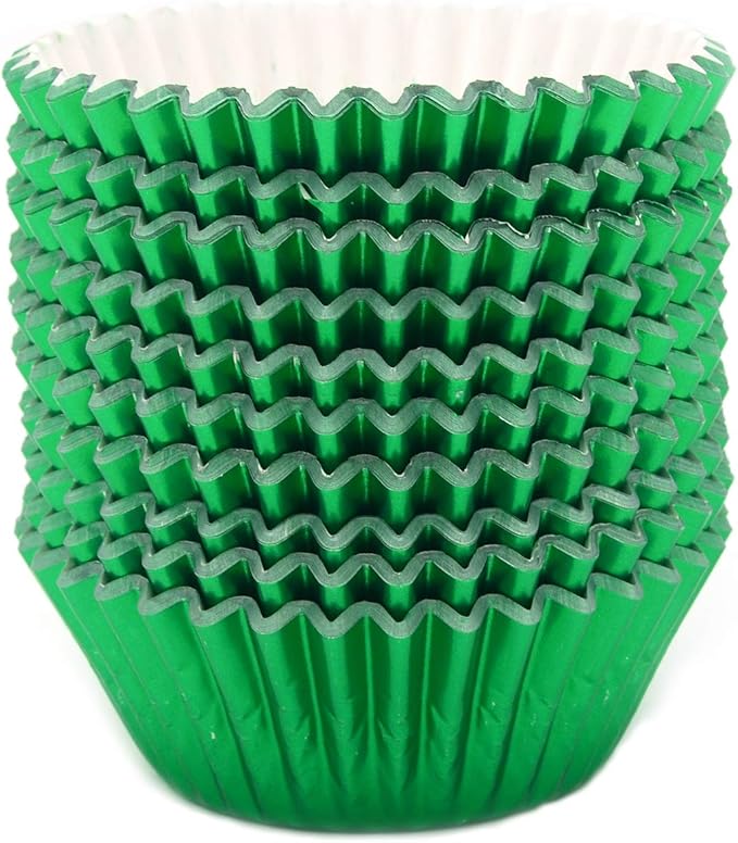 Standard Green Foil Cupcake Liners Muffin Baking Cups for Party and More, 200-Count