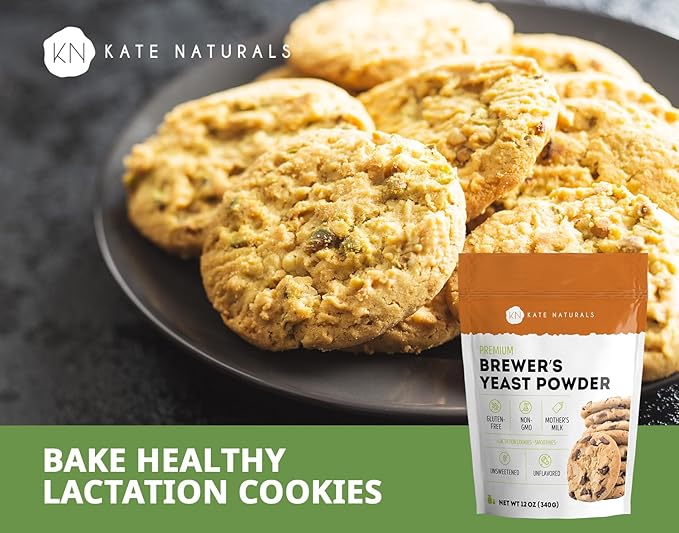 Kate Naturals Sunflower Lecithin Powder (4oz) & Brewer's Yeast (12oz) Bundle