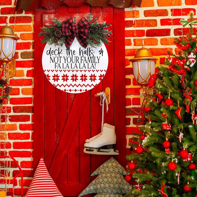 Christmas Stencils for Painting on Wood 12” Christmas Doormat Stencil Xmas Holiday Stencils for Crafts Door Mats Porch Door Decor