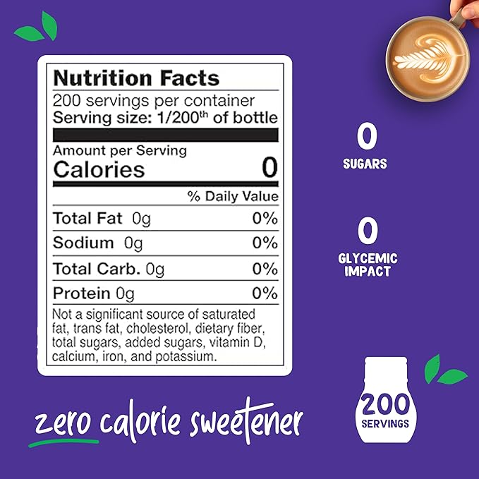 Pyure Organic Liquid Stevia Extract Sweetener – Zero Calorie, Sugar Free, Keto Friendly, Plant-Based Sugar Substitute – Non-GMO, Diabetic Friendly, Zero Carb, No Aftertaste – Simply Sweet – 1.8 fl oz