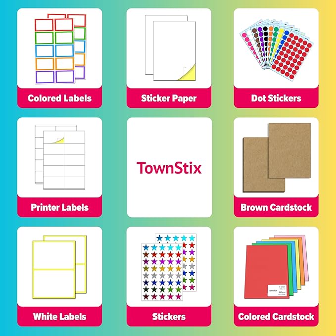 4000 Pieces, 3 Sizes - White Price Stickers, Small Pricing Tag Labels to Write On - 0.75 x 0.5 inch + 0.5 inch