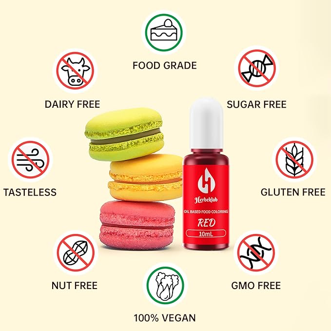 Oil Based Food Coloring for Chocolate – 18 Colors x 10ml Concentrated Oil Food Dye for Melting Chocolate, Candy Melts, Cake Pops, Strawberries & Baking