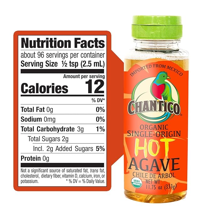 Chantico Agave Organic Sweetener (333g, 1 pack, Hot) Non GMO, Gluten Free & Vegan, Low Glycemic Index, Diabetes friendly, Perfect for use in baking, smoothies, coffee, tea, yogurt