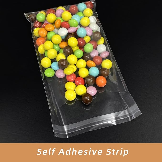 4x6 Inch Cookie Bags, 120 Pcs Clear Self Sealing Cellophane Treat Bags for Candy, Jewelry, Gift Wrapping, Party Favors, Crafts, Cookie Wrappers Self Adhesive