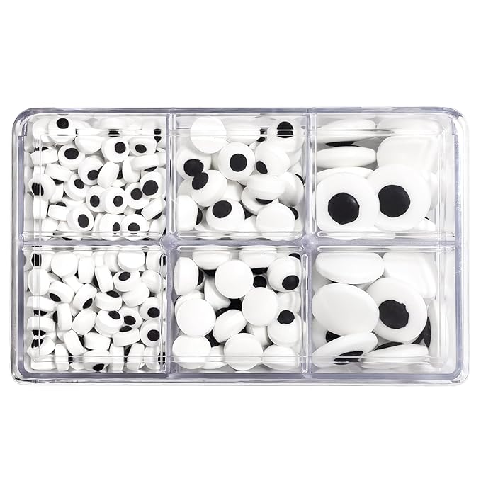Christmas Candy Sprinkles for Cake Decorating, Festive Snowman & Reindeer Eyes Decorating Supplies for Cookie Baking, Ice Cream, Brownie, Cupcake Toppings, 3 Size Black and White Edible Eyes