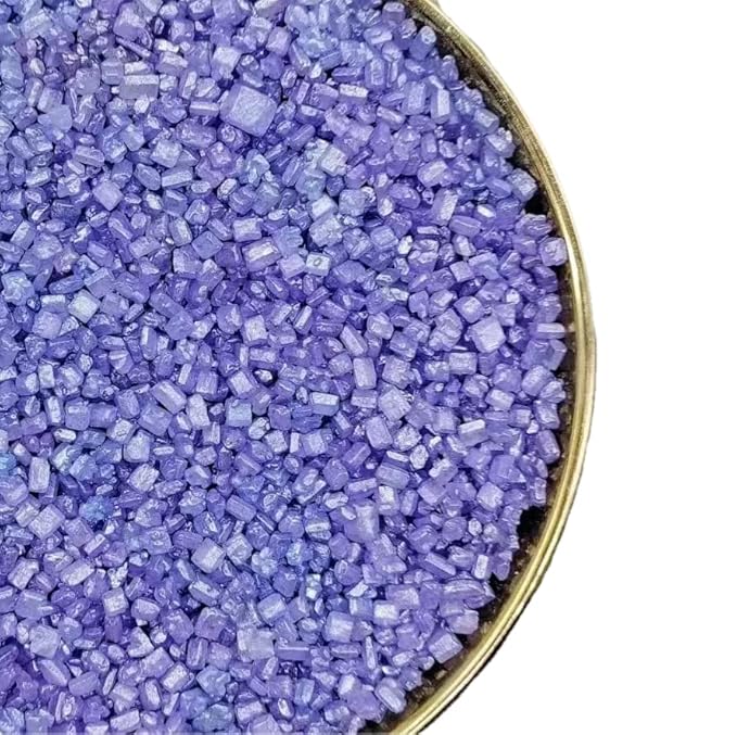 Purple Sugar Crystals, Christmas sprinkles,Cake sprinkles,Cookie sprinkles,Sugar Pearl, Edible Candy Pearls 130g 4.6OZ for Cake Cupcake Decorationg (Sugar Crystals-Purple)