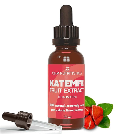 OHM NUTRITIONALS Katemfe Fruit Extract - 100% Natural, Extremely Sweet, Zero-Calorie Flavor Enhancer perfect substitute to Monk Fruit Sweetener no erythritol