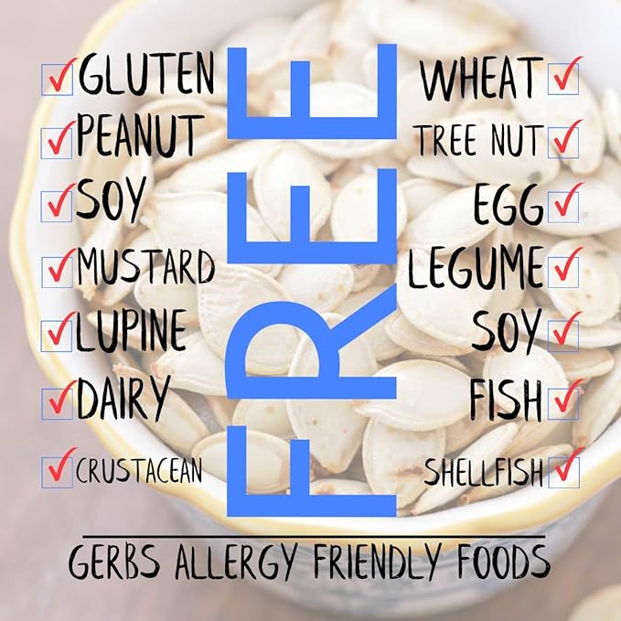 Pumpkin Seeds Raw in-Shell (Whole) by Gerbs - 4 LBS Premium Grade AA Pepitas - Top 10 Food Allergen Free - Vegan & Kosher - Seed Country of Origin USA - Made in Rhode Island