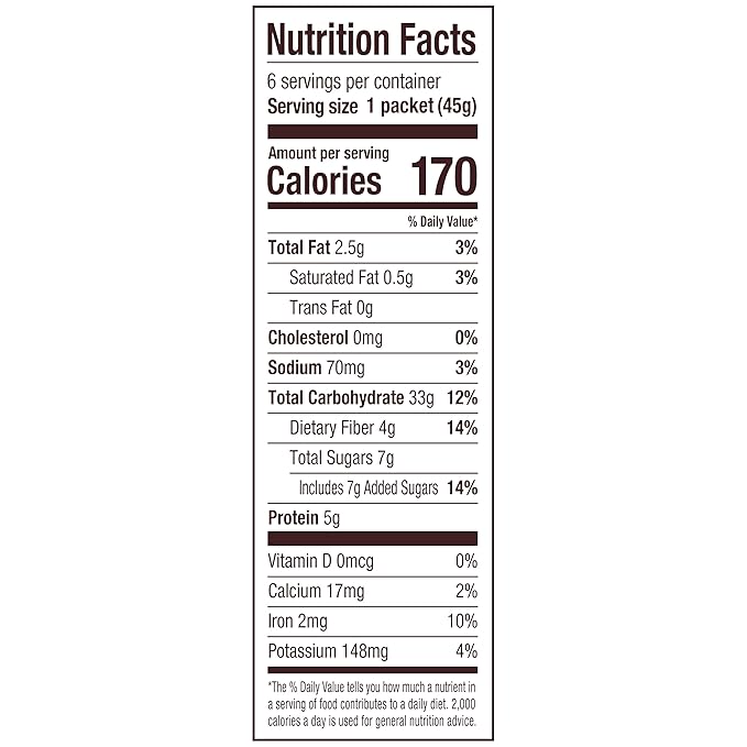 Bob's Red Mill Instant Oatmeal, Maple Brown Sugar, 6 Packets Total, Non-GMO, Gluten Free, Whole Grain