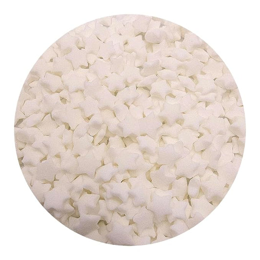 NCS White Stars Edible Sprinkles, 8 ounces