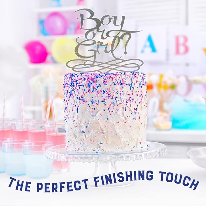 Judee's Gluten Free Gender Reveal Sprinkle Mix - Gluten Free & Nut Free Dessert Toppings - Baby Shower Cake Decoration & Cupcake Sprinkles - Ice Cream & Cookie Cake Toppings - 4 Oz