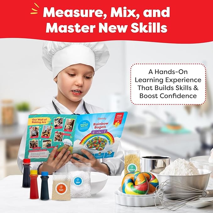 Baketivity 6-Month Baking Subscription Kit for Kids – Pre-Measured Ingredients, Step-by-Step Recipes, Bake-Along Videos, and Hands-On Learning – Fun Gift for Boys & Girls