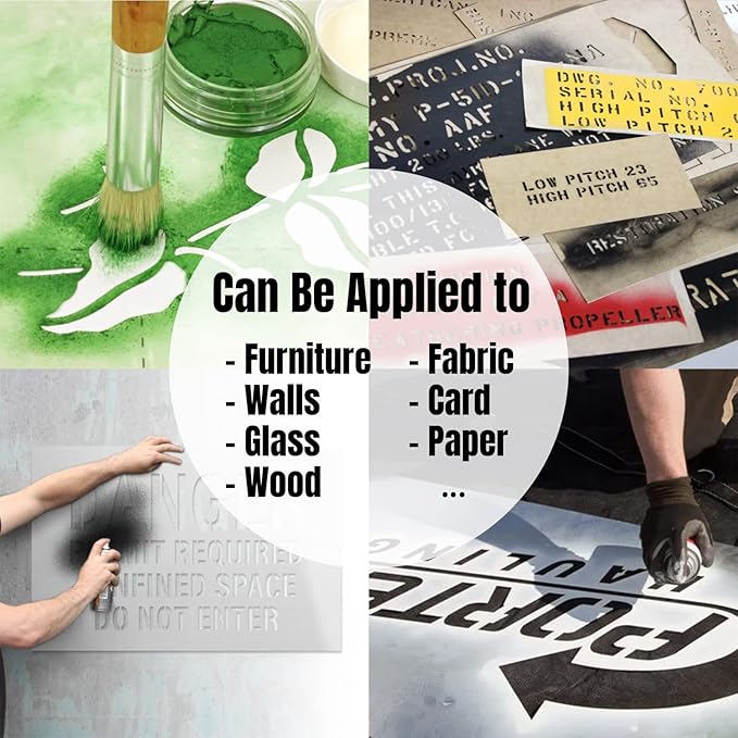 Custom Stencils for Spray Painting, Make Your Own Stencils, Personalized Stencils with Logo/Text, Multi-Use Letter Stencils for Wood Paper Fabric Ceramic Plastic-A4-PVC-8.3 x 11.7 inches