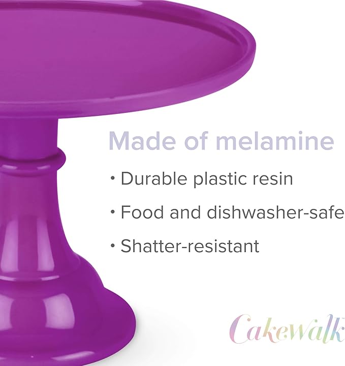Twine Melamine Cake Stand, Cupcake Stand, Perfect for Birthdays, Weddings, Holidays Housewarming and Tea Parties, Durable and Stylish Dessert Accessory, Kitchen & Home Décor, Set of 1, Purple