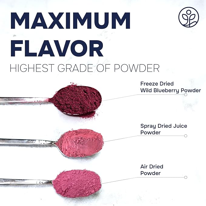 Jungle Powders Wild Blueberry Powder 7 Ounce Bag, Nordic Freeze Dried Blueberries No Sugar Added for Smoothie, Additive and Filler Free Bilberry Fruit Superfood Powder for Baking Flavoring Cooking