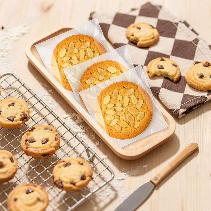 5x5 Inch Cookie Bags, 120 Pcs Clear Self Sealing Cellophane Treat Bags for Candy, Jewelry, Gift Wrapping, Party Favors, Crafts, Cookie Wrappers Self Adhesive