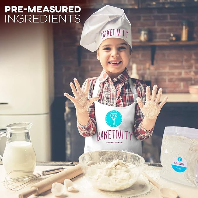 Baketivity Kids Baking DIY Activity Kit - Bake Delicious Bug Cupcakes with Pre-Measured Ingredients – Best Gift Idea for Boys and Girls Ages 6-12