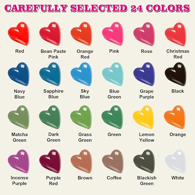 24 Color Oil Based Food Coloring Set, 8.4 Fl. Oz, Concentrated Oil Based Food Coloring for Chocolate Melts Candy Cake - 0.35 Fl. Oz (10ml)/Bottles