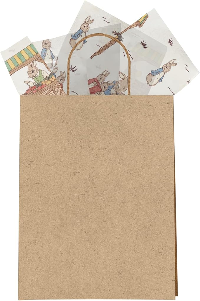 Pro Supply Global Peter Rabbit Printed Tissue Paper for Gift Bags or Boxes and Wrapping - Baby Shower Bulk Decorative Art Tissue Paper for Packaging and Gifting | 24 Sheets 20" x 30"