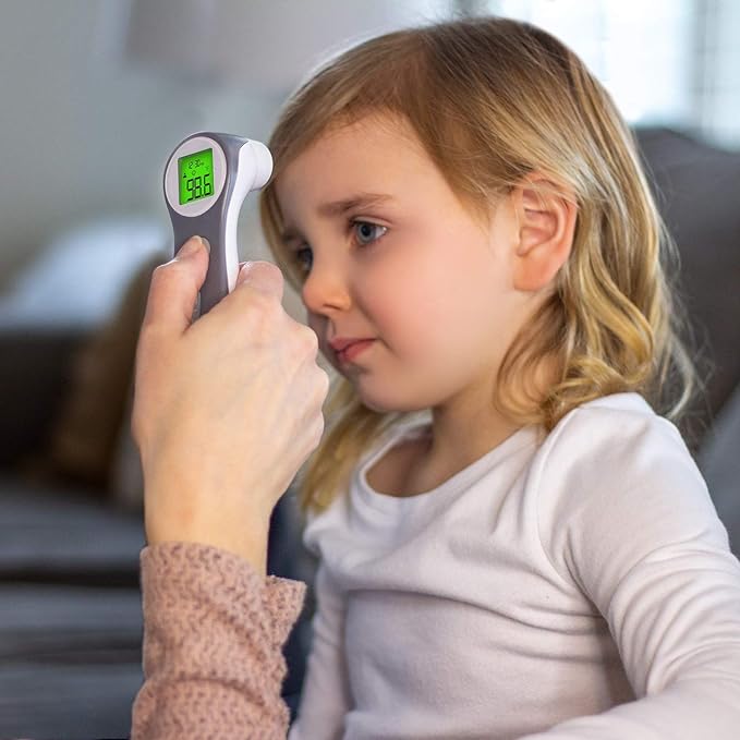 HealthSmart Digital Thermometer for Adults and Children, Forehead Infrared Temperature Gun to Test Objects or Air