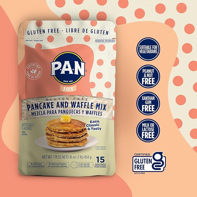 P.A.N Pancake and Waffle Mix – Gluten Free 1 lb. (6 Pack)