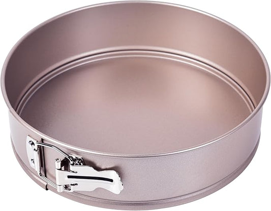 10 Inch Springform Pan, Non-Stick 10 Springform Pan with Removable Bottom, Carbon Steel, Cheesecake (Champagne Gold)