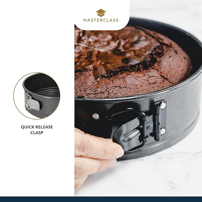 Kitchen Craft Master Class Non-Stick 20cm/8" Springform Round Cake Pan Tin KCMCHB19