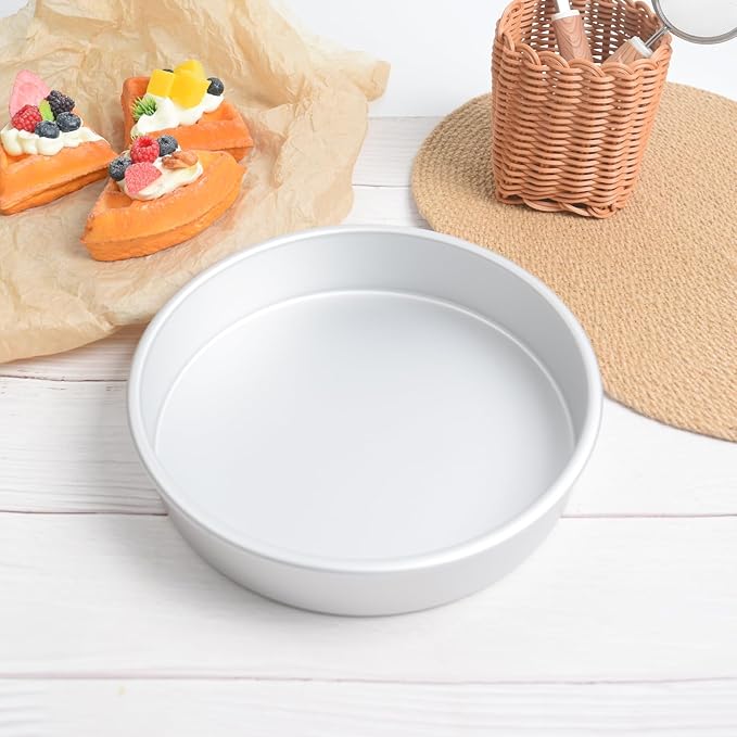 9×2 round Cake Pan,Aluminum cake tin baking pan for birthday cake party (9×2 round Cake Pan)