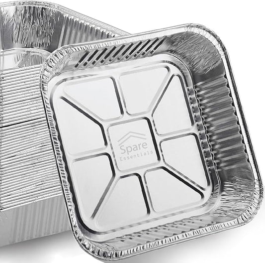 (110 Pack) 8x8 Foil Pans - 8 Inch Square Aluminum Pans - Disposable Baking Pans for Heating, Prepping Food & Baking Cakes - Aluminum Baking Pans Disposable - 8 x 8 Baking Pan - Bottom: 6.5x6.5