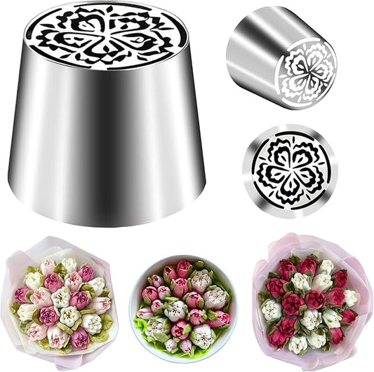 FANTEXY Extra-Large Russian Piping Tips Set,Russian Tips for Cake Decorating,Flower Frosting Nozzles Icing Tips for Frosting Kit,Cake Decorations Flowers,Icing Flowers for Cake Decorating, SL45