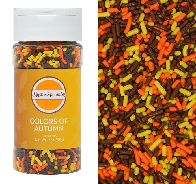 Mystic Sprinkles Autumn/Fall Sprinkle Mixes (Colors of Autumn Jimmy Mix 3oz)