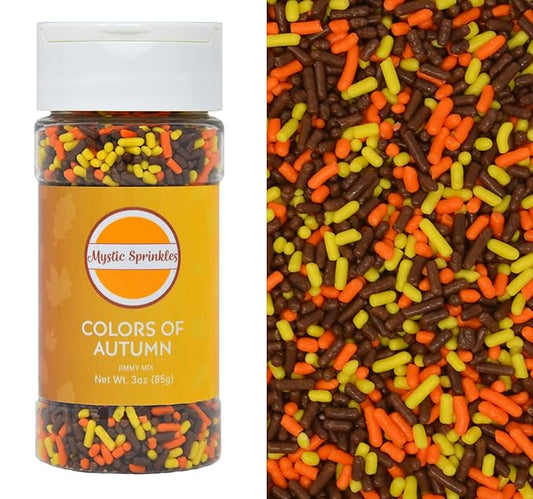 Mystic Sprinkles Autumn/Fall Sprinkle Mixes (Colors of Autumn Jimmy Mix 3oz)