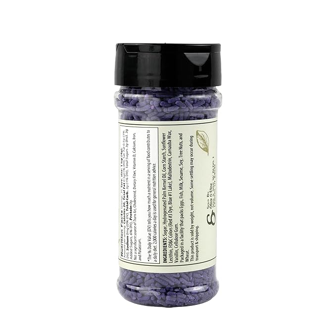 Olive & Vine Purple Sprinkles, Sweet Flavor, For Baking & Desserts, Rich Tradition, Authentic Taste, For Global Recipes (5.6 Ounce)