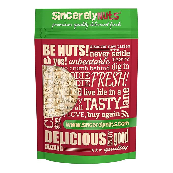 Sincerely Nuts - Raw Cashews Pieces Unsalted | Healthy Snack, Source of Protein | Keto and Paleo Friendly Gourmet Quality Vegan | Organic Cashew Nuts Bulk,1 (LB) Bag