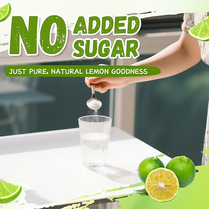 NutraBloom Lime Powder 8 Ounce, Natural Vitamin C Taste Drinkability, No Sugar or Additives Freeze Dried Lime Juice Flavor Powder for Baking, Smoothies, Beverages