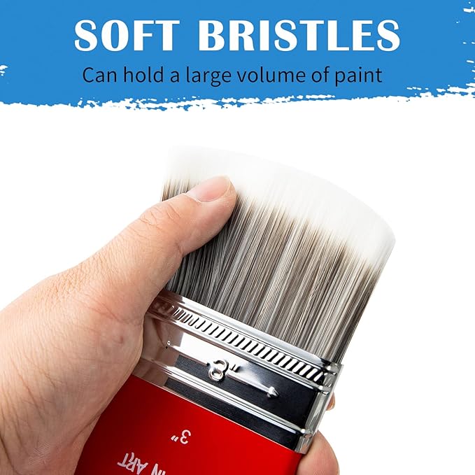 Falling in Art Filbert Paddle Paint Brush, Scale Brush for Oil and Acrylic Paints,1 Inch