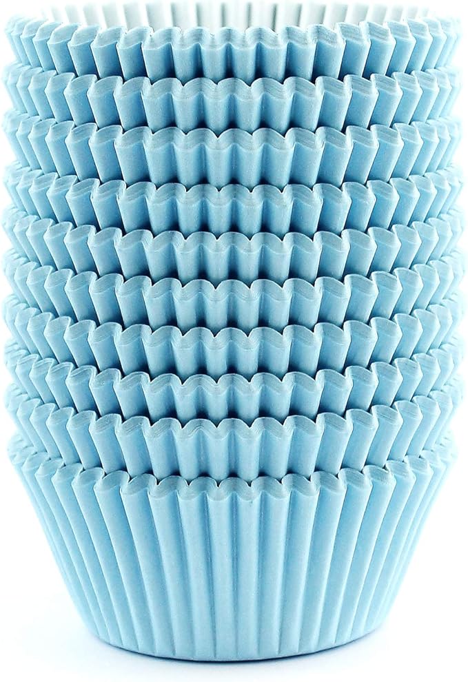 Eoonfirst Standard Size Baking Cups Valentine's Day Party Cupcake Liners 200 Pcs (Light Blue)
