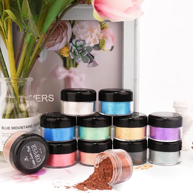 Edible Glitter - 10g Luster Dust Edible Food Grade Coloring Glitter for Cake Decorating, Baking, Drinks - Shimmer Dust Powder, Metallic Color Dusting Powder for Icing, Fondant, Candy, Cookie (Violet)