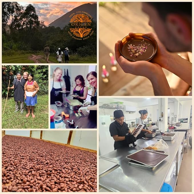 Origen Ceremonial Cacao – 100% Natural Ceremonial Grade Cacao – Unsweetened & Anti Oxidant Pure SuperFood – Indigenous Criollo from the Arhuaco Tribe – Vegan, Gluten-free – 16 oz, Grated