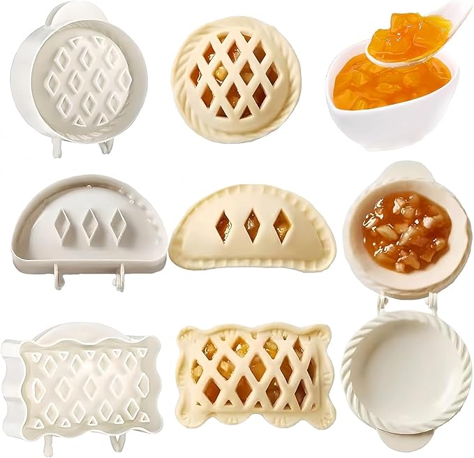 Christmas & Thanksgiving Pie Molds Set, Festive Shaped Pie Press Cutters for Mini Pies, Hand Pies, Empanadas – Non-Stick Baking Tools for Holiday Baking & Gifting (C 3PC)