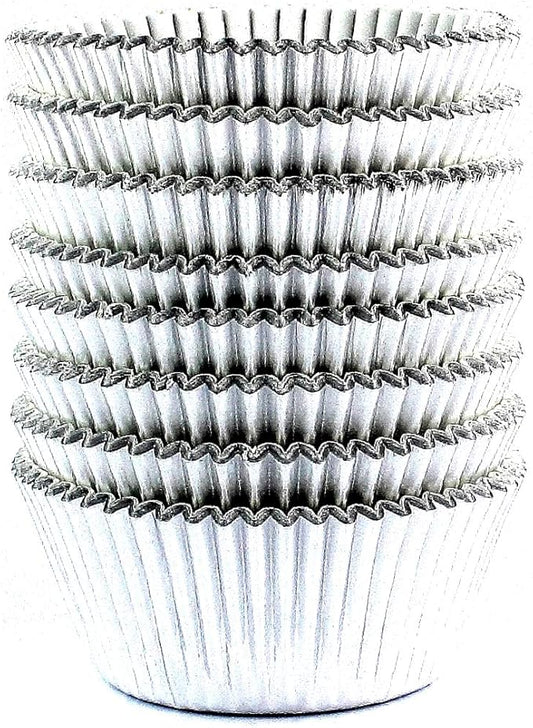 Eoonfirst Silver Foil Cupcake Case Liners Baking Muffin Paper Cups 200 Pcs
