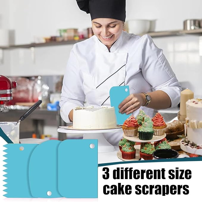 Icing Decoration Gun Set, Dessert Decorating Decorator Syringe with 6 Russian Piping Icing Nozzles Cake Decorating Tool Cupcake Frosting Filling Injector Cake Icing Tools
