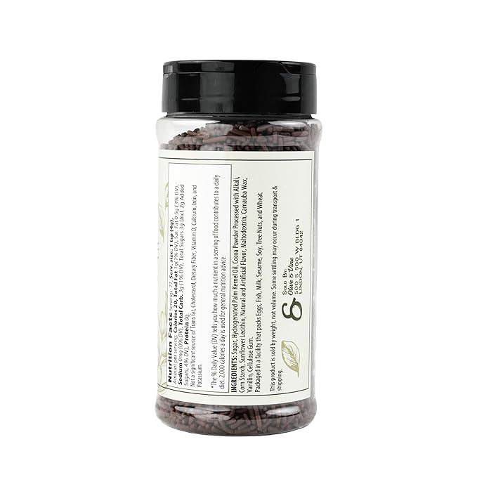 Olive & Vine Chocolate Sprinkles, Sweet Flavor, For Desserts & Baking, Rich Tradition, Authentic Taste, For Global Recipes (10.88 Ounce)