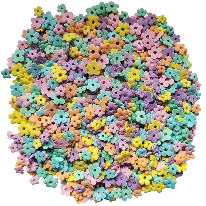Homankit Edible Spring Flowers Sprinkles Ice Cream Sprinkle Sugar Candy Baking Cake Cupcake Toppers Cookie Donut Dessert Decoration 2.47 Ounces