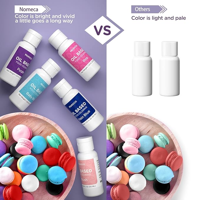 Oil Based Food Coloring for Chocolate - 30 Milliliters Upgraded Purple Oil Food Color for Baking Cake Decorating, Edible Food Dye for Candy Melts Cookies Easter Egg Icing Fondant Meringues