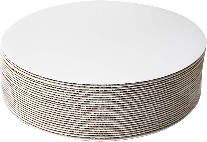 [25pcs] 8" White Cakeboard Round,Small Disposable Cake Circle Base Boards Cake Plate Platter 8 inch,25 of Pack (White, 8inch)